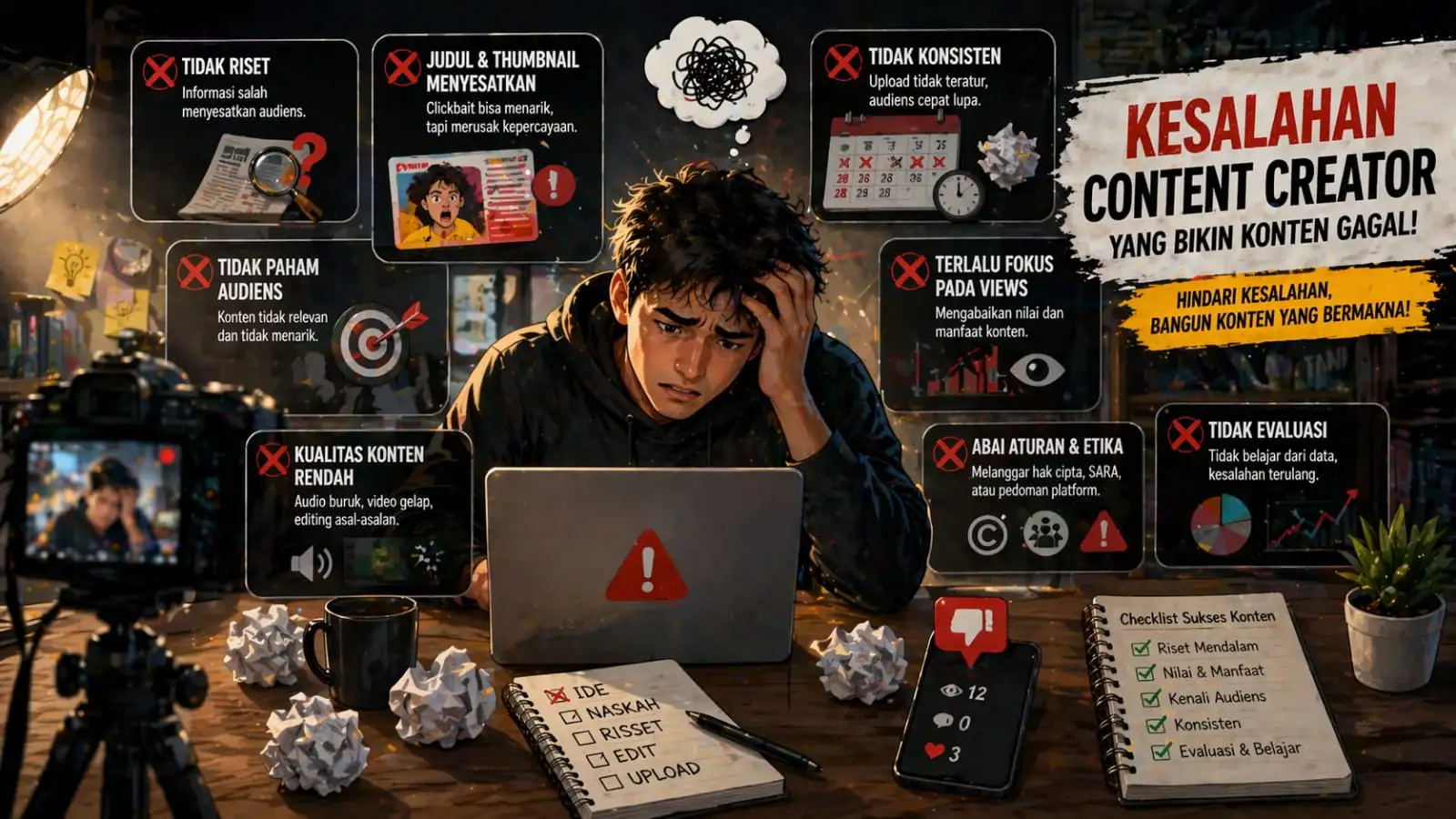 7 Kesalahan Content Creator Pemula yang Bikin Gagal Viral